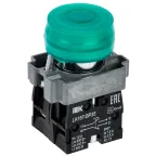 Кнопка LA167-BP35 d-22мм 1з+1р зеленая