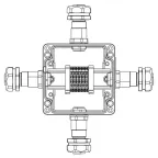 Взрывозащищенная клеммная коробка из алюминия TBE-A-12-(6xCBC.2)-1xKAEPM2MHK-20(A)-1xKAEPM2MHK-20(B)-1xKAEPM2MHK-20(C)-1xKAEPM2MHK-20(D)1Ex e IIC Т5 Gb / Ex tb IIIC T95°C Db IP66