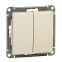 W59 Выключатель двухклавишный, 10АХ, механизм, слоновая кость