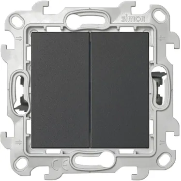 Выключатель двухклавишный Push@Go, графит