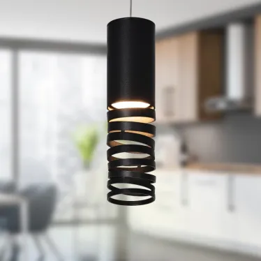 Светильник подвесной (подвес) PL22 BK MR16 GU10 потолочный цилиндр черный