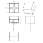 Модуль светящийся соединительный SML-AC-B-6K-04 для светильников SML 3Вт 6500K 270Лм квадрат черный