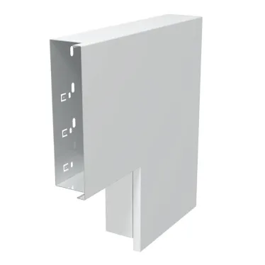 Угол плоский с крышкой кабельного канала LKM 60x200 мм (сталь, белый)