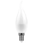 Лампа светодиодная LED 9вт Е14 дневной матовая свеча на ветру