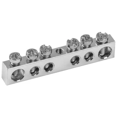 Шина PEN ''земля-ноль'' 6х9мм 6/1 Ni (6групп/крепеж по центру)