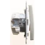 W59 Переключатель одноклавишный, 10АХ, механизм, матовый хром