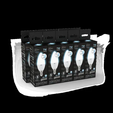 Лампа светодиодная LED 7 Вт 550 лм 4100К свеча нейтральный E14 AC 220В шаговое диммирование выключателем Black Gauss