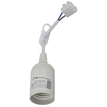 Патрон Е27 с клеммной колодкой,пластик, белый (50/200/6000)