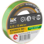 Изолента 0.15х15мм желто-зеленая 5м