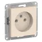 Розетка ATLASDESIGN без заземления 16А механизм бежевый
