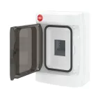 Щит распределительный навесной ЩРн-П-4 IP65 пластиковый прозрачная дверь серый