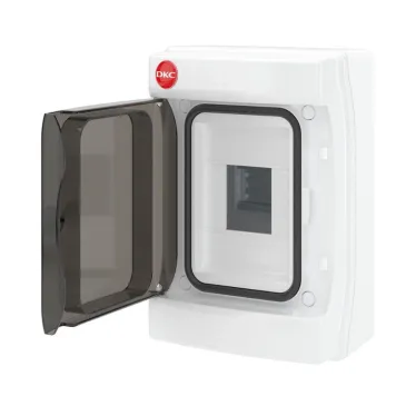 Щит распределительный навесной ЩРн-П-4 IP65 пластиковый прозрачная дверь серый