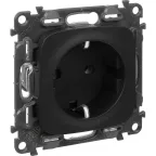 Valena ALLURE Розетка силовая 2К+З 16А 250В винтовые зажимы антрацит