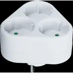 Разветвитель Navigator 94 694 NAD-S-3X-WH 3 гнезда треугольник без заземления