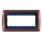 Рамка с суппортом на 5 узких модулей, S82C, античная медь - графит