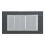 Рамка с суппортом на 8 узких модулей, S82C, сланец - алюминий (композит)