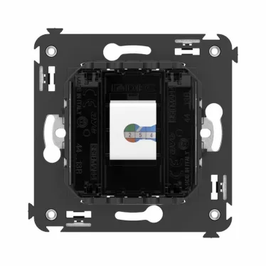 Avanti Телефонная розетка RJ-12 без шторки в стенуодинарная Черный квадрат