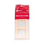 Валенсия рамка 3-местная кремовая