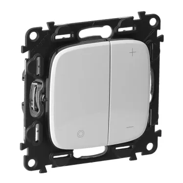 Valena ALLURE Светорегулятор кнопочный универсальный 400Вт без нейтрали С лицевой панелью Белый