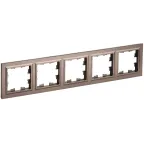 BRITE Рамка 5 постов РУ-5-БрТБ бронза