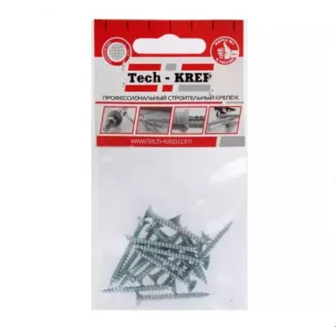 Шуруп универсальный 4х40 потайная головка, остроконечный, оцинкованный (15шт) - пакет