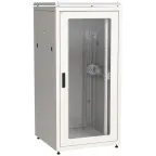 Шкаф сетевой 19' LINEA N 33U 800х800мм стеклянная передняя дверь задняя металлическая серый