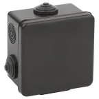 Распределительная коробка KOR-80-80-50-7g-B открытой установки черная 80х80х50мм с гермовводами 7 вх. IP54