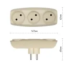 Тройник 3гн, без заземл. (сл. кость) (10/60/1200) SP-3-I