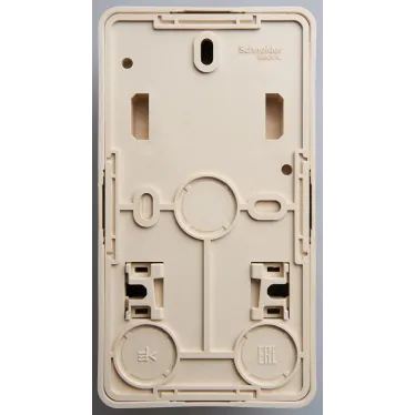 ЭТЮД блок открытой установки Розетка с зазем. со шторками + Выключатель 2-клавиш., бежевый