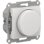 GLOSSA СВЕТОРЕГУЛЯТОР (диммер) повор-нажим, LED, RC, 400Вт, мех., БЕЛЫЙ