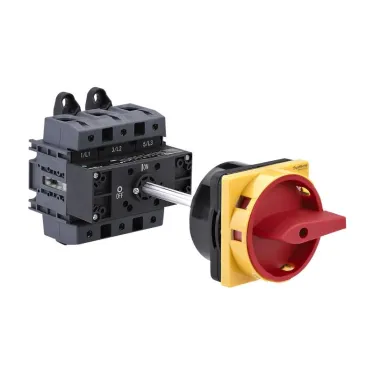 ВЫКЛЮЧАТЕЛЬ-РАЗЪЕДИНИТЕЛЬ 3P 125A С КРАСНОЙ ВЫНОСНОЙ РУКОЯТКОЙ НА ДИН-РЕЙК/ПЛАТЕ