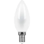 Лампа светодиодная LED 9вт Е14 теплый матовая свеча FILAMENT