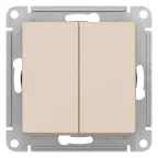 ATLASDESIGN 2-клавишный переключатель, перекрестный, 2 x сх. 7, 10АХ, механизм, БЕЖЕВЫЙ