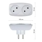 Тройник 2гн, без заземл. (белый) (10/60/1500) SP-2-W