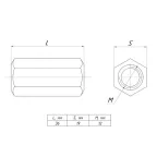Гайка соед. М12 (20 шт)
