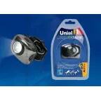 S-HL011-C Gun Metal Фонарь серии Стандарт «Bright eyes — comfort» (налобный фонарь), алюминиевый корпус, 1 LED, упаковка — кламшелл, 3хААА н/к