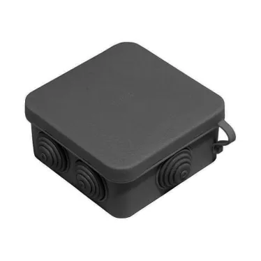Коробка распределительная 100х100х50мм для наружного монтажа IP55 черная