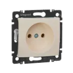 VALENA Розетка без заземления без шторок в рамку слоновая кость