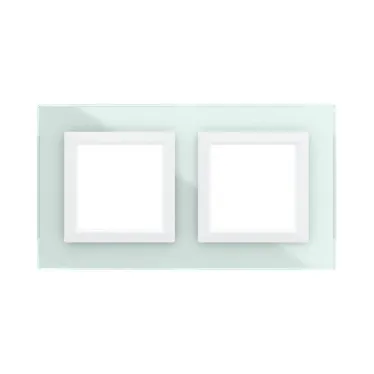 Рамка из натурального стекла, ''Avanti'', светло-зеленая, 4 модуля