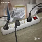 Удлинитель с заземл, 3x1мм2, 16A, ПВС, с выкл, 5гн, 5м (10/480) U-5es-5m-3x1