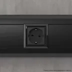 Avanti Розетка модульная, 2P+E, с з/ш, , Черный матовый, 2 модуля