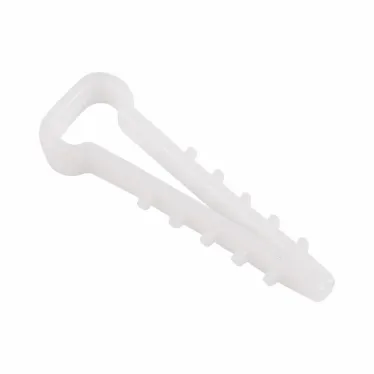Дюбель-хомут нейлоновый 6-12мм. прямоугольный. белый (100 шт/уп)