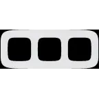 Valena ALLURE Рамка 3 поста белая универсальная