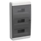 Корпус пластиковый навесной на 36 модулей ЩРН-П-36 IP41 TEKFOR черная прозрачная дверь