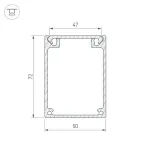 Профиль BOX72-2000 ANOD (ARL, Алюминий)
