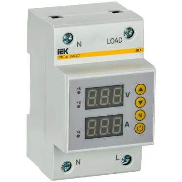 Реле напряжения и тока РНТ-д однофазное 54мм 50А