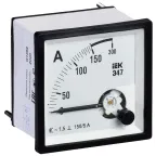 Амперметр Э47 150/5А 72х72 AC включение через трансформатор (класс точности 1.5)