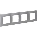 ETIKA Рамка 4 поста алюминий