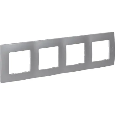 ETIKA Рамка 4 поста алюминий