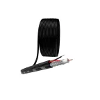 Кабель для аналогового видеонаблюдения ЭРА KK-0.5-PE ККСП-2x0.5 мм. бухта 200 метров. чёрный